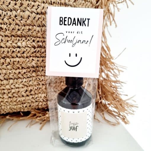 Feestzakje juf |  Bedankt voor dit schooljaar (roze) - Afbeelding 2